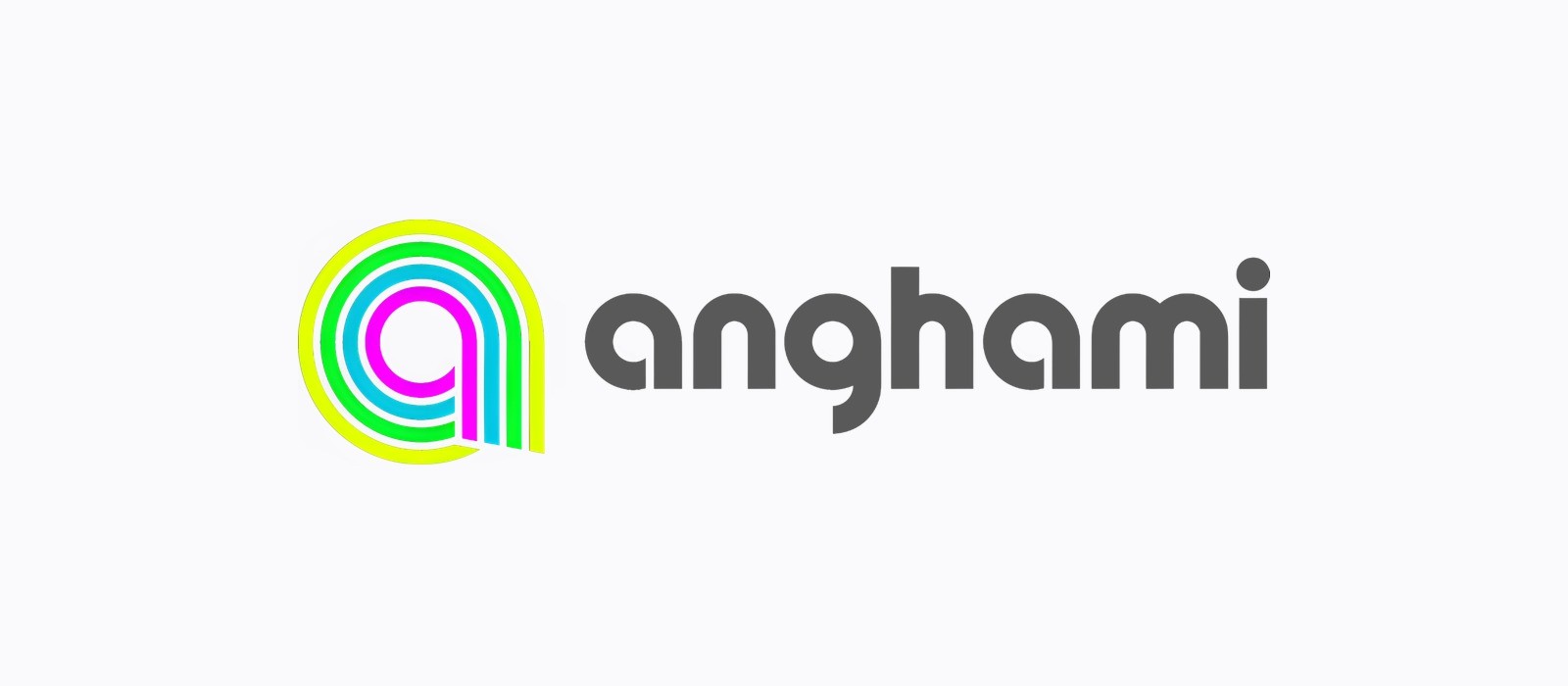 The Anghami logo, the MENA region's leading music streaming platform, on a light background