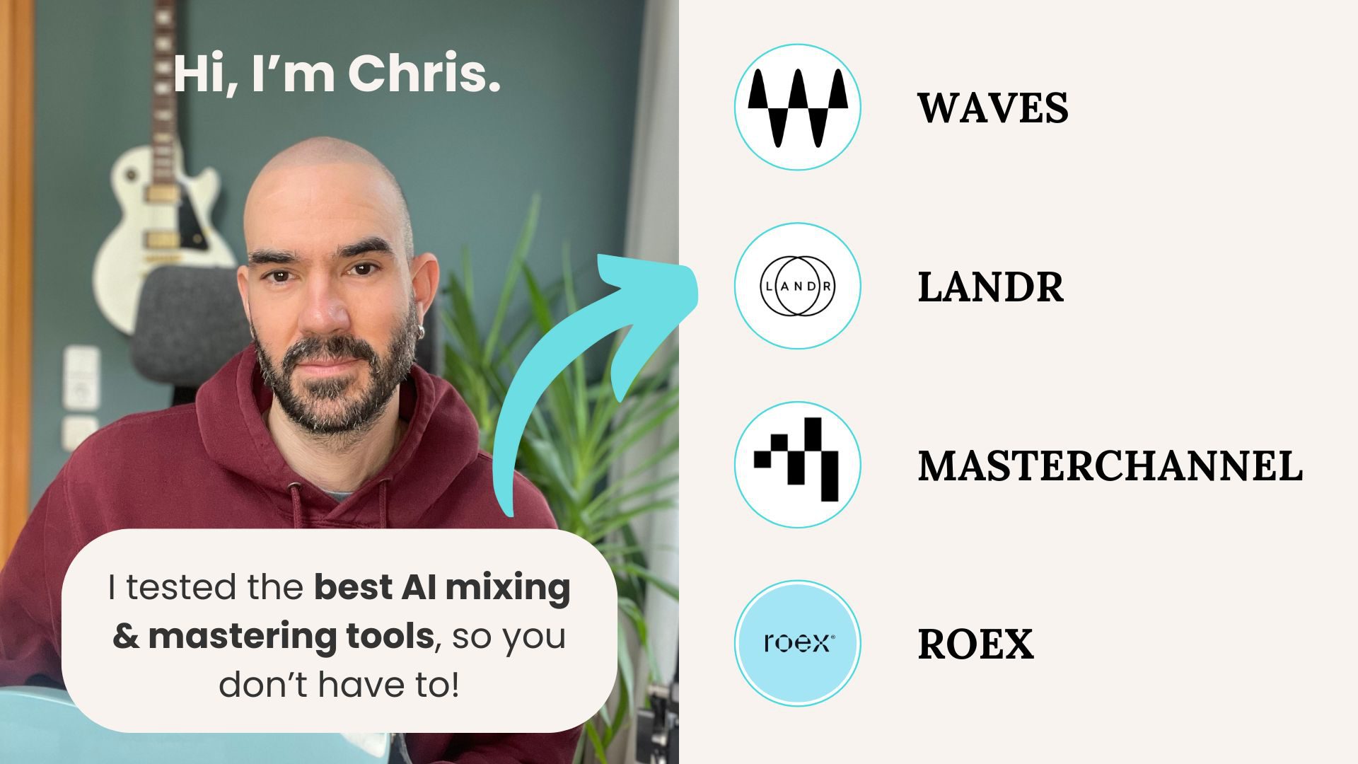 Christopher Wieduwilt reviews the best AI mixing and mastering tools, featuring Waves, LANDR, Masterchannel, and Roex.