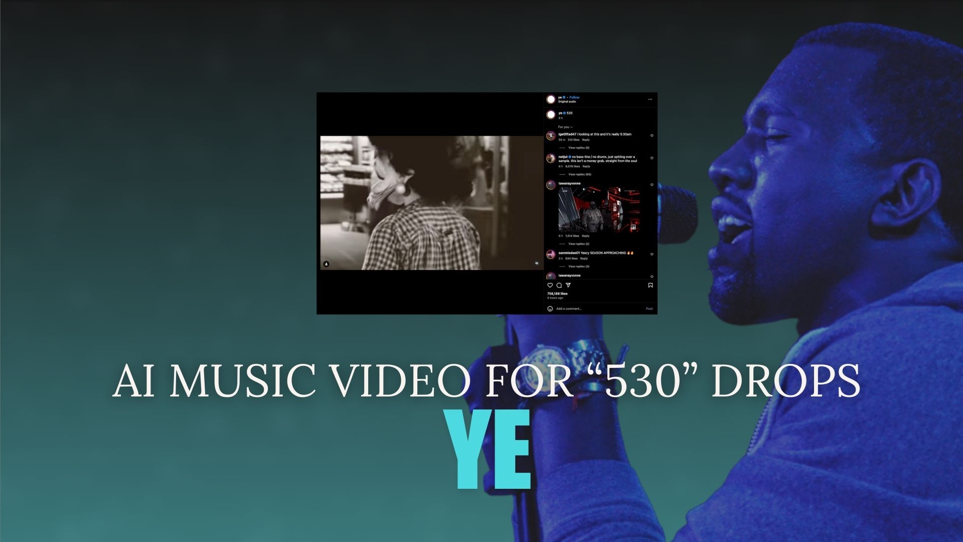 Ye (Kanye West) AI-generated music video for “530” featuring surreal puppets, teasing BULLY album.