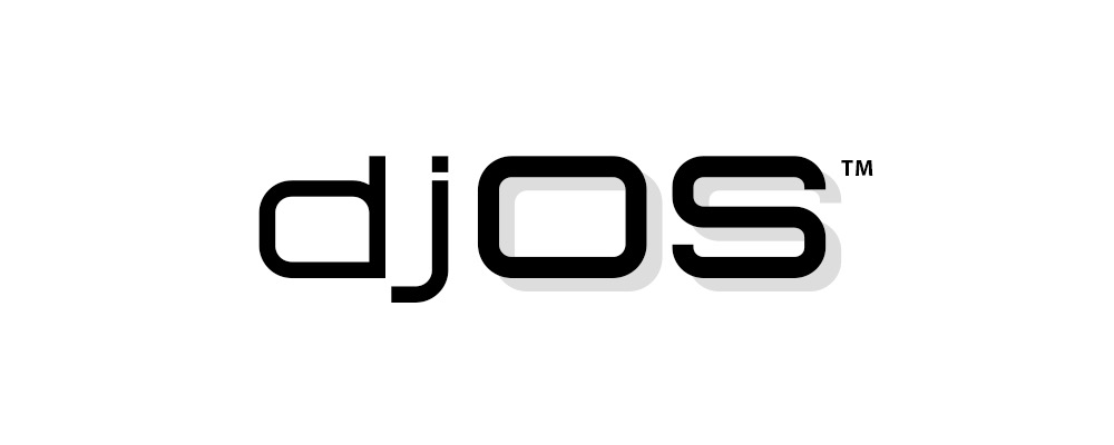 djos logo in bold black lowercase letters with trademark symbol on white background